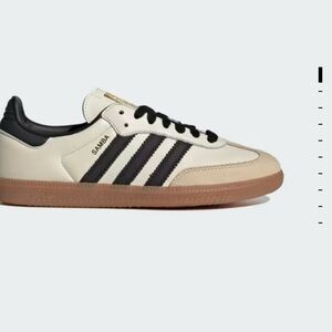 Adidas Samba OG Shoes in Cream and Black sz 8.5 women’s $100 👟👟